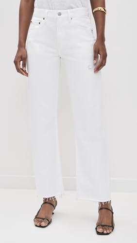 Image of PISTOLA - Lexi Mid Rise, Signature Bowed Straight Jeans - Light Denim Jeans