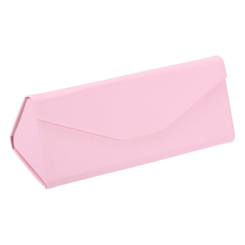 Image of PATIKIL Foldable Glasses Case, Triangle Magnetic Sunglasses Organizer Case PU Leather Hard Eyeglass Case (1 Pcs)