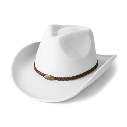 Image of Men & Women Classic Wide Brim Western Cowboy Cowgirl Hat