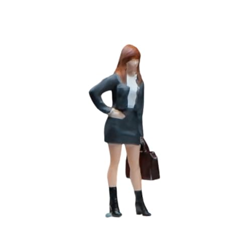 【今はな野堂】1/64スケール シティガール ミニチュアフィギュア ジオラマ用 コレクション 少女モデル トミカサイズ対応 ディスプレイケース付き (⑤business girl)