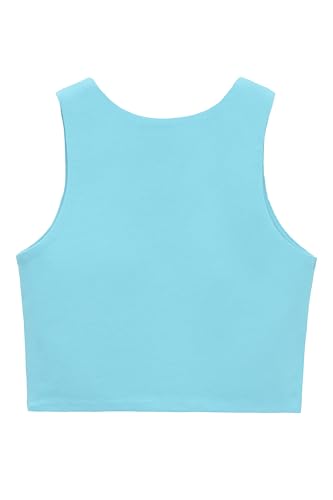 Image of Lilax Girls' Double Lined Sleeveless Basic Crop Tank Top