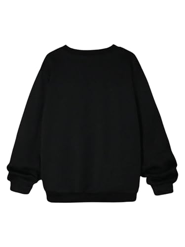 SweatyRocks Girl's Leopard Print Sweatshirts Heart Graphic Crewneck Long Sleeve Pullover Tops2