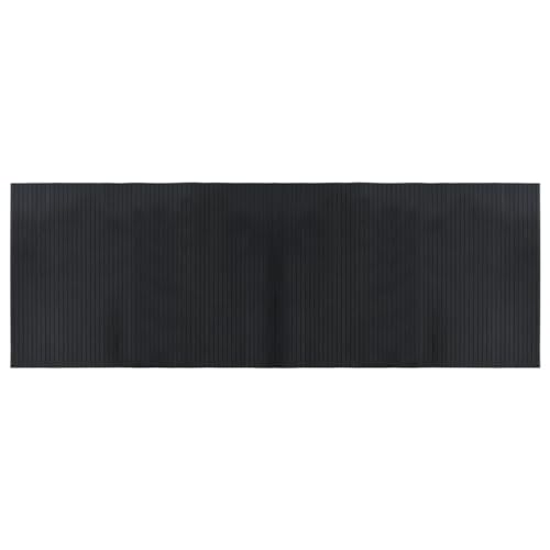 vidaXL Tapis rectangulaire Noir 70x200 cm Bambou, Tapis de Salon, Tapis rectangulaire, Tapis Moderne, Tapis de Chambre à Coucher, Tapis en Bambou