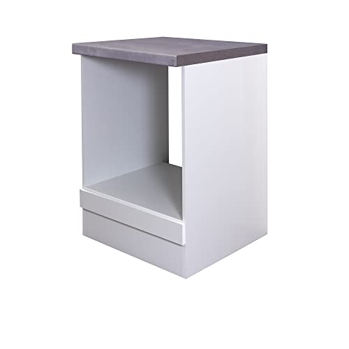 RIWAA - Herdumbauschrank Küche GRANTHAM - Classic & Clean - Weiß - Breite 60 cm Cover