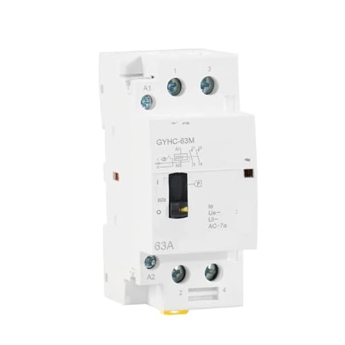 Contacteur AC modulaire Rail DIN 2P 63A 2NO 220V commutateur manuel tableau électrique