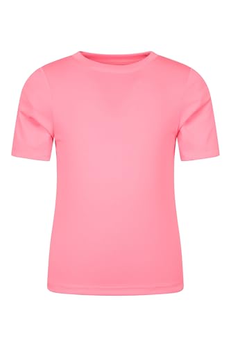 Mountain Warehouse Aqua Kids Swimming T-Shirt - UV Protect Max Tee, Chlorine & Saltwater Resistant, Boys & Girls - Spring Summer, Beach, Pool, Diving, Water Sports Bright Pink Kids Size 9-10 Years