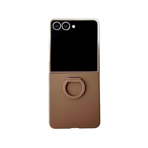 KOOLRIVER�EFor Galaxy Z Flip8 �P�[�X �ϏՌ� �J�o�[ �܂肽���݌^ ��̌^�����O�t�� �X�^���h�@�\ �O���f�[�V���� TPU+�v���X�`�b�N �n�[�h�P�[�X For �M�����N�V�[Z �t���b�v8(�u���E��)