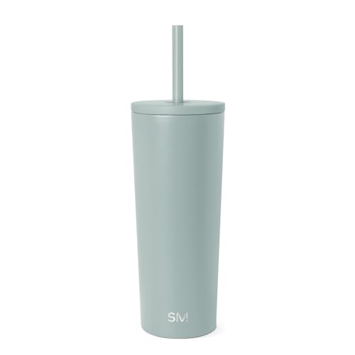 Simple Modern Classic Tumbler with Straw Lid | Insulated Iced Coffee Cup Reusable Stainless Steel Water Bottle Travel Mug | Gifts for Women Men Her Him | 24oz | Sea Glass Sage