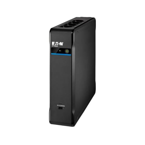Eaton UPS 3P Ellipse (3P1300UD) – SAI Off-Line 1300VA/840W – DIN – 4 Tomas (batería + protección) + 4 Tomas (Solo protección) – USB-A y USB-C – Software de Apagado automático