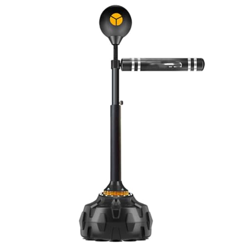 パンチングボール ボクシング サンドバッグ 自立式大人と子供のボクシングサンドバッグ反応ターゲット回転垂直スティックホームトレーニングデバイスサンダ機器 イズ 運動不足 ストレス解消 トレーニング ボクササイズ 自宅 ジム (ブラック)