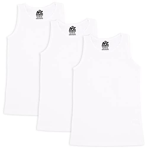 Boys Underwear Vests 100% Soft Cotton Tank Tops Kids Sleeveless White Vest Summer Back to School Undershirts 2-13Y3