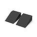 StrongTek Yoga Foam Wedge Blocks for Women (Pair) Soft, Supportive Exercise Accessories | Balance, Strength, Form | Pilates, Crossfit, Fitness, Squats, Pushups, Planks | Black