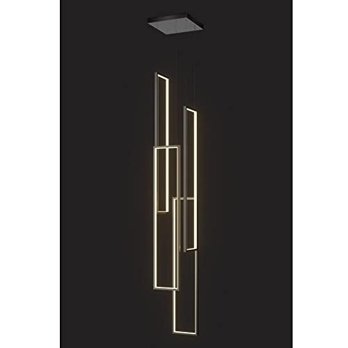Chandelier LED rectangle 100W suspendu pour sublimer vos dîners en villa
