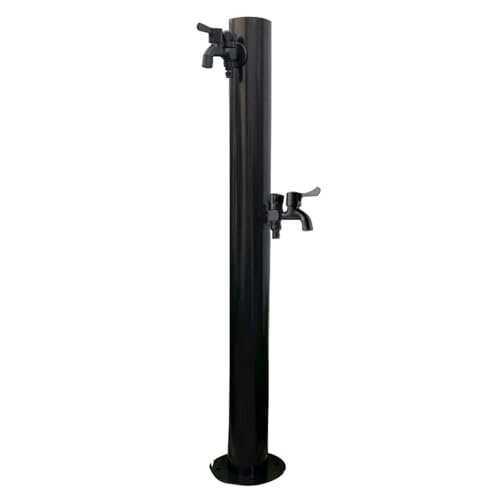 WOTZOV Garden Water Column,Freestanding Garden Water Column, 304 Stainless Steel Cylindrical Outdoor Water Column With Antifreeze Faucet