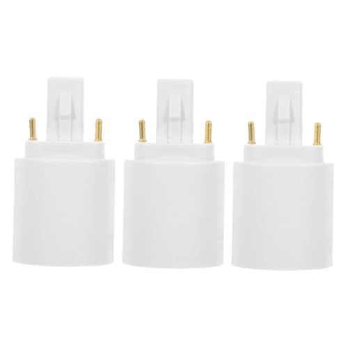 OUNONA Lot De 3 Adaptateurs G24d Vers E27 à 2 Broches Certifiés, Convertisseur D'ampoule Led Compatible Ac100-230v, Adaptateur De Douille Polyvalent Pour Bureaux Et Maisons