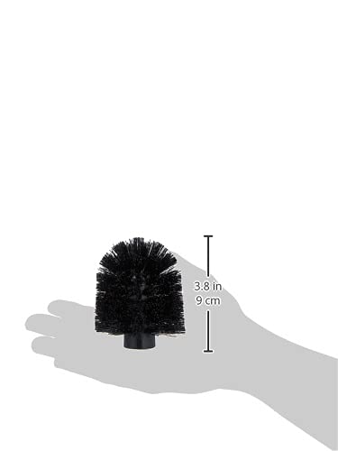 WENKO Ersatzbürste für WC-Garnituren, Bürstenkopf aus Kunststoff mit Ø 8 cm Ersatz-Toilettenbürste, zum Auswechseln, Schwarz