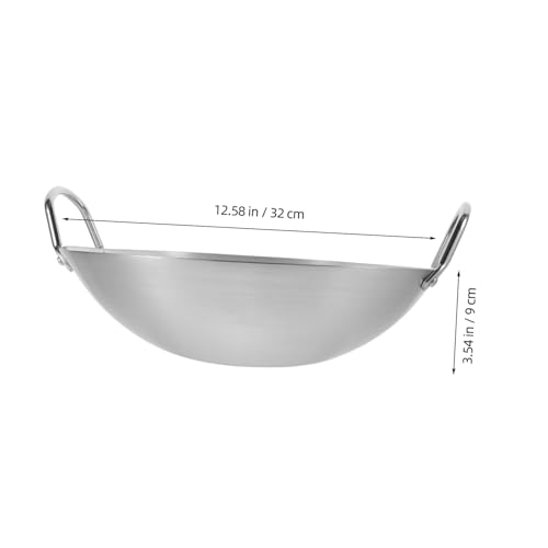 Wok de acero inoxidable con tapa antiadherente 32 cm miniatura 2
