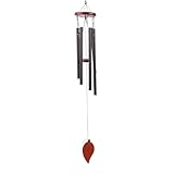 Campanas de viento conmemorativas para exteriores, campanillas de viento de jardín con 6 tubos de aleación de aluminio y gancho, campanilla elegante conmemorativa para jardín, patio, porche y