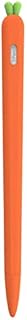 Hemobllo Case Compatible with Apple Pencil 2 Generation, Silicone Stylus Sleeve Carrot Shaped Stylus Cover Shockproof Pen Cover Grip Holder Pencil Sleeve, Orange