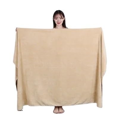 Generico Telo Doccia Grande, Asciugamani Bagno Grandi Asciugamano da bagno in microfibra spessa, morbido, ad alto assorbimento e asciugatura rapida, telo spiaggia(Beige,150x200cm)