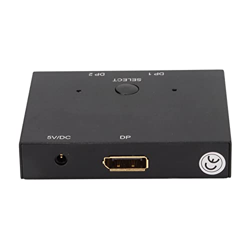 Conmutador Displayport bidireccional de aluminio con soporte 8K para consolas y TV