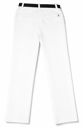 Image of CAVIO Boys Stretchable Solid Regular Fit Trousers with Belt