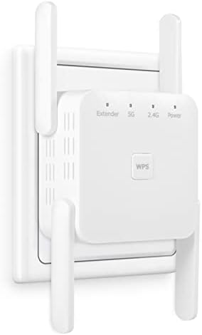 WiFi Repeater-1200Mbit/s Dual-Band WLAN Verstärker mit LAN/WAN Port | Outdoor WLAN Repeater WiFi Verstärker mit 4 Externen Antennen WiFi Extender mit Repeater/Router/AP Modus WLAN