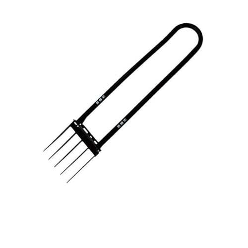 RENHUAVOY Garden Fork Heavy Duty for Digging, Gardening Hollow Hoe Cultivating All Types of Soil | Garden Pitchfork Tool for Gardening & Digging-B
