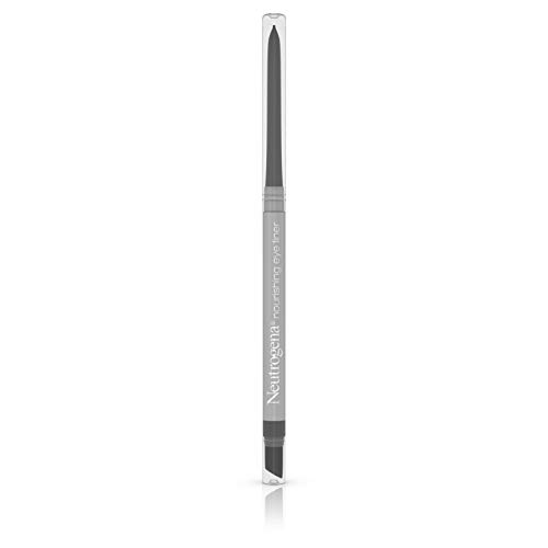 Neutrogena Nourishing Eyeliner Pencil, Built-in Sharpener for Precise Application and Smudger for Soft Smokey Look, Luminous, Nonfading and Nonsmudging Brushed Pewter 20, .01 oz