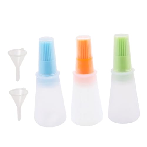 Alipis 5pcs Oil Bottle Brush Set Bbq Brush Silicone Material High Temp Resistant Random Color