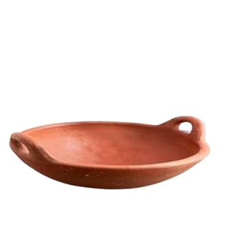 ADRISH Zerowaste Organic Clay/Mitti/Earthan Wok Kadhai 3 LTR