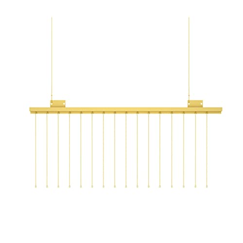 Supports à vêtements en métal doré pour plafond de boutique chic