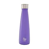S’ip by S’well Vacuum Insulated Stainless Steel Water Bottle, Double Wall, 15 oz, Purple Rock Candy