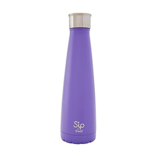 S'well Stainless Steel Bottle-15 Fl Oz Purple Rock Candy-Double-Layered Vacuum-Insulated Keeps Food and Drinks Cold and Hot-with No Condensation-BPA Free Water Bottle, 15oz