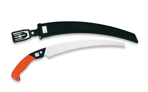Serrucho de Poda Sawing 29604 - Empuñadura de Aluminio Engomado - Dentado Japonés - Sierra de Mano para Madera con Hoja Curva - Ideal para Uso Forestal - Incluye Funda - Altuna
