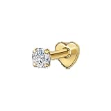 DYRBF - Pendientes de plata de ley con forma de corazón con parte trasera plana, chapado en oro 925, ópalo y circonita cúbica marquesa, cuadrado, hoja de estrella, joyería para cartílago, lóbulo