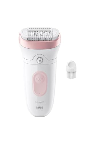 Image of Braun Silk-epil 7 Women's Epilator, Electric Epilator for Women with Wide Head for Easy Epilation, Wet & Dry, Long Smooth Skin, 7-000, White /Pink