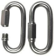4 Pack Steel Oval Quick Link, 2.4cm x 5.0cm, 304 Stainless Steel Oval Quick Link, Hook Screw Gate Twist Lock Locking Quick Link, SS, BRAND NEW
