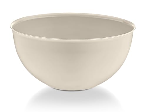 Best House 2 PCS Round Plastic Bowl, Lightweight Round Serving Bowls for Salad, Snacks, Fruits, Stackable Kitchen Bowl (3L, White)