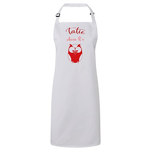 Tablier cuisine premium Tatie Chouette en coton mignon