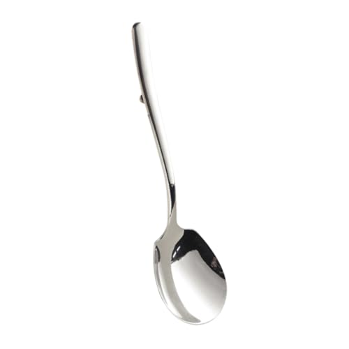 SOLUSTRE Deep Capacity Soup Scoop Anti-slip Serving Spoon Set Large Utensils for Buffet Stainless Steel Kitchen Utensils