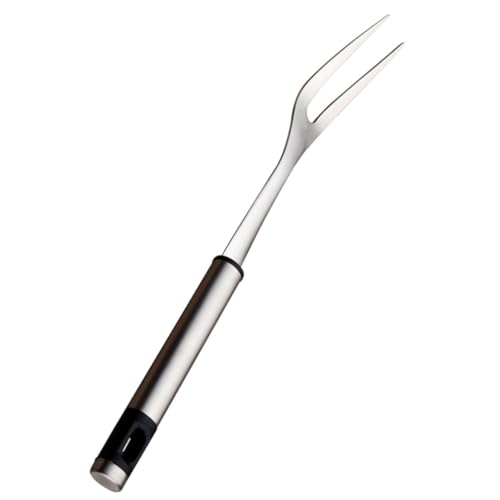 BUTIFULSIC Tenedor de Barbacoa en Color Plata de Acero Inoxidable Larga Durabilidad y Fácil de Transportar, Adecuado para Camping y Reuniones Familiares