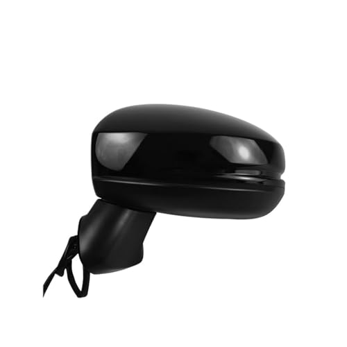 VEGFBOWA 3ピン 5ピン 7ピン 車用ウィングドアサイドミラーアセンブリ リアビュー折りたたみカバー フィットジャズ GK5 2015-2020 対応(Black left 3pins)