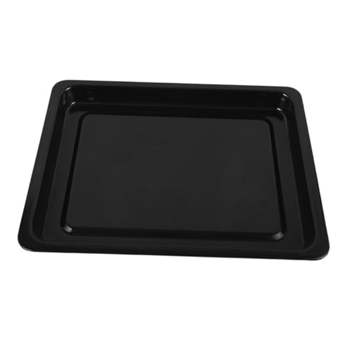 PRETYZOOM Emaillierte Bratform Rechteckig Emailleblech Backblech Backform Für Ofen Induktionsherde Mit Hohem Rand Schwarz 37,5x27,5x2,5cm Für Kuchen Und Snacks