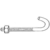 MINTCRAFT LR320 Steel J-Bolt with Nut, 5/16 x 3-Inch, Zinc