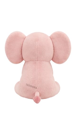 Image of Sitting Elephant Soft Toy for Girls Boys Kids,Black,Elehant Animal Plush Stuffed Baby Teddy Gift Birthday, 23cm