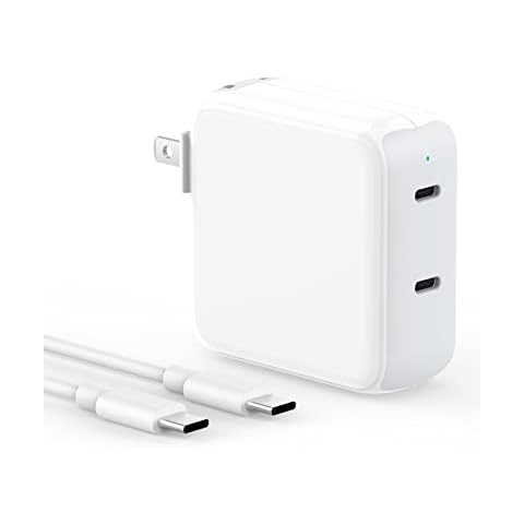 Charger for MacBook Air MacBook Pro 13 14 15 16 inch 2024 2023 2022 2021 2020 2019, M1 M2 M3, iPad Pro Air Mini, iPhone 15 Pro Max Plus, 67W Dual Port USB C Power Adapter, 6.6FT USB-C Charging Cable Cover