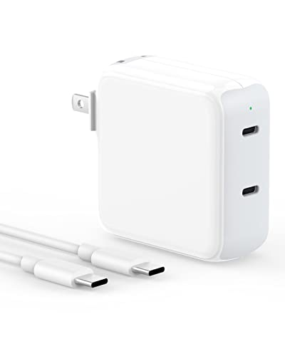 Image of Charger for MacBook Air MacBook Pro 13 14 15 16 inch 2024 2023 2022 2021 2020 2019, M1 M2 M3, iPad Pro Air Mini, iPhone 15 Pro Max Plus, 67W Dual Port USB C Power Adapter, 6.6FT USB-C Charging Cable