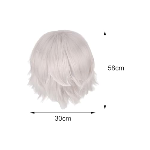 Image of ATORSE Cosplay Wig Spiky Portable Fashion Layered Presents Costume Wig Silver White