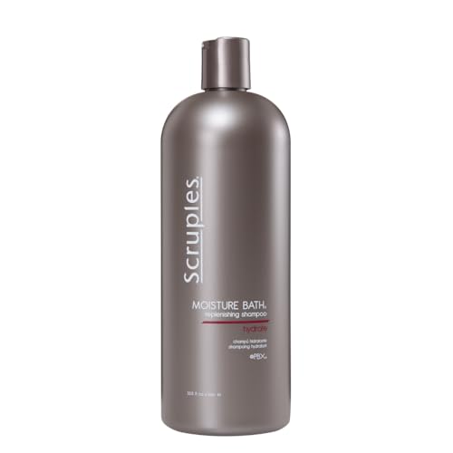 Scruples Moisture Bath Hair Shampoo for Men & Women - Moisturizing Shampoo for Dry, Brittle & Coarse Hair - Helps Restore Shine & Elasticity (33.8 Fl oz)